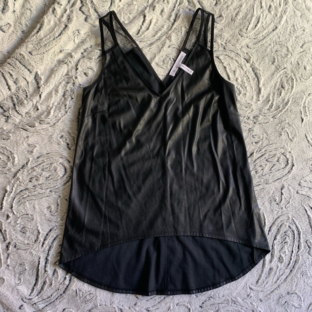 Faux Leather Top